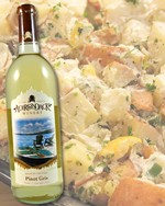 Potato salad pairs well with Pinot Gris